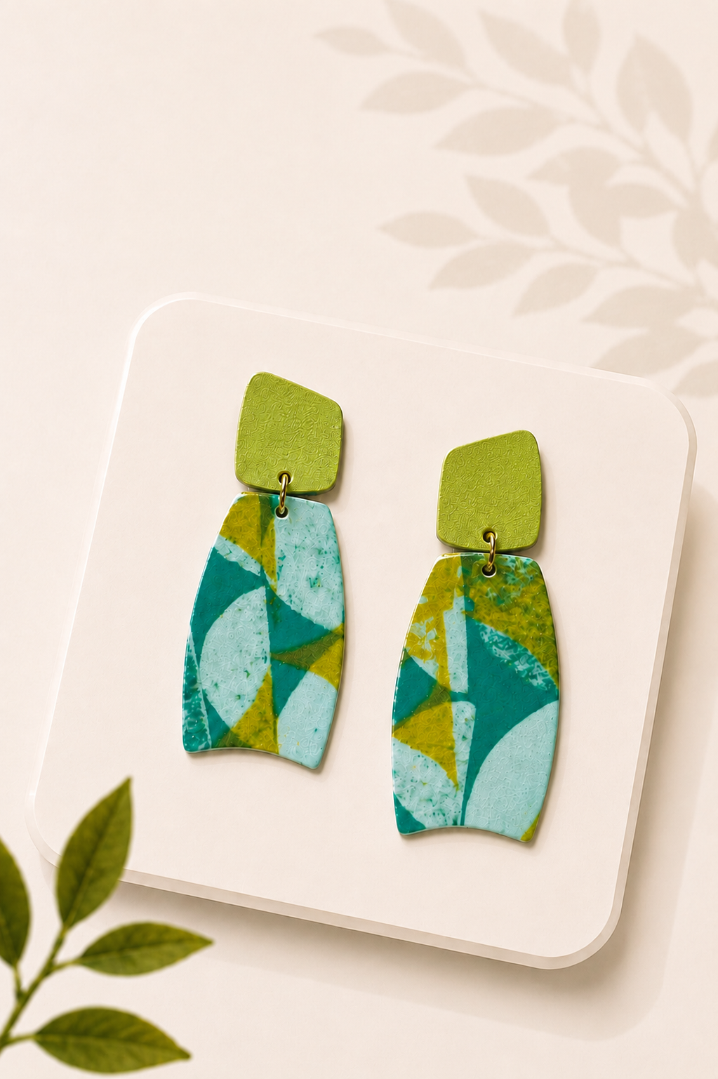 boucles d'oreilles en papier