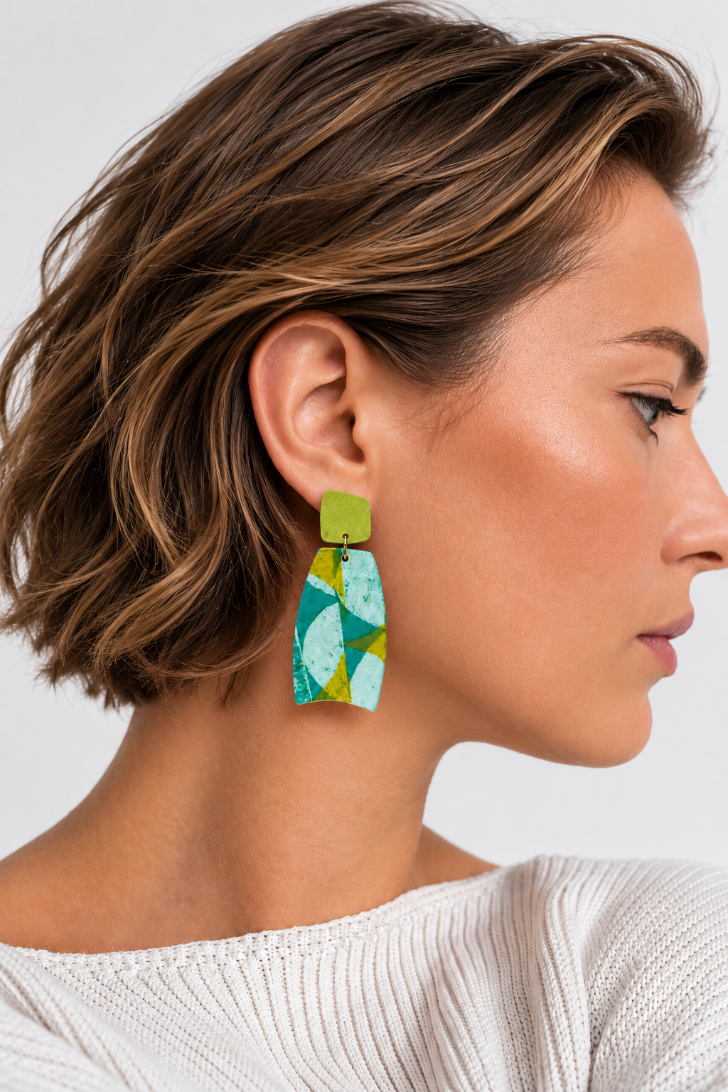 boucles d'oreilles en papier