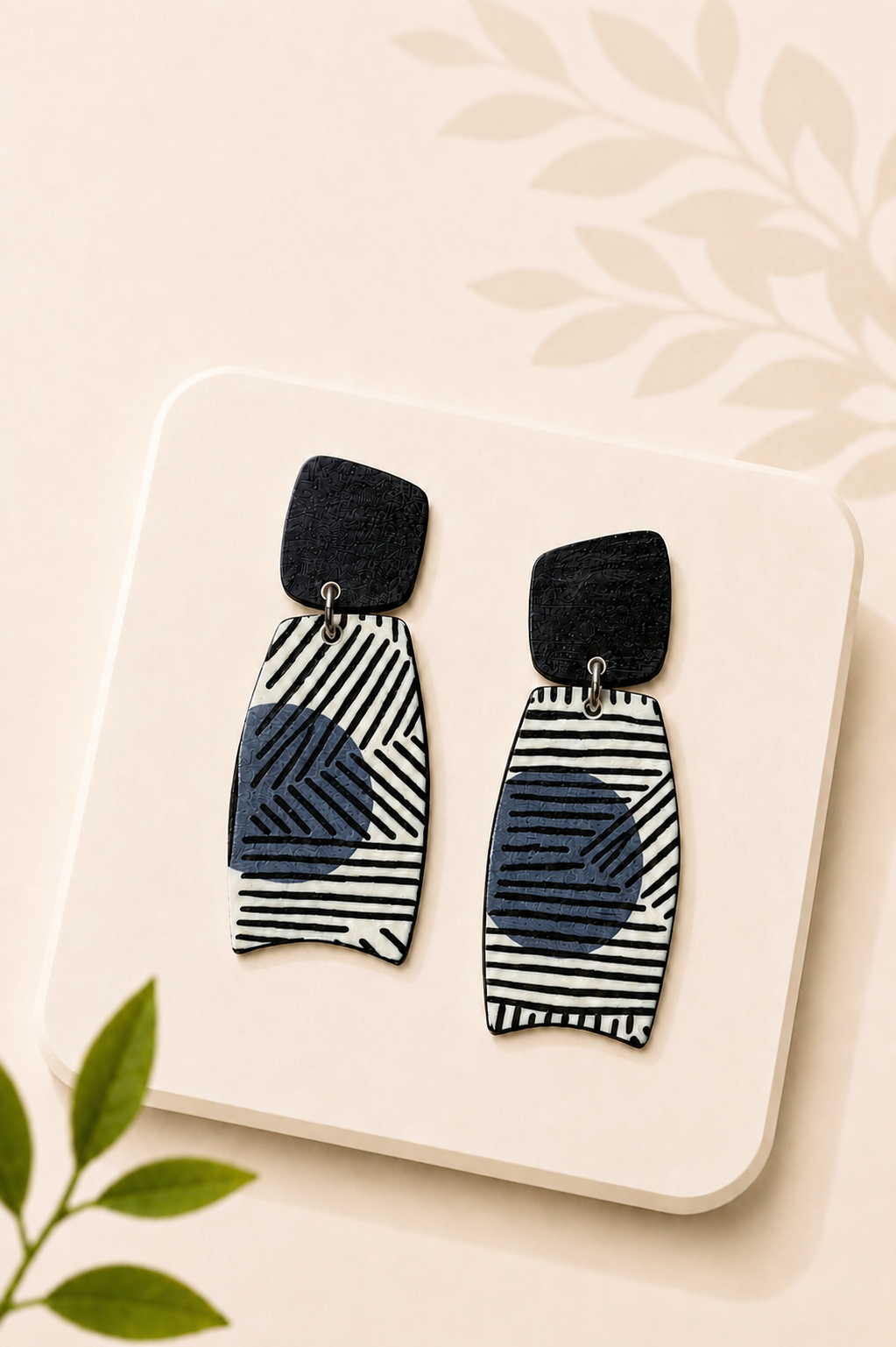 boucles d'oreilles papier