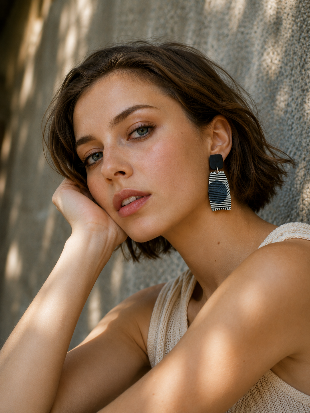 boucles d'oreilles en papier
