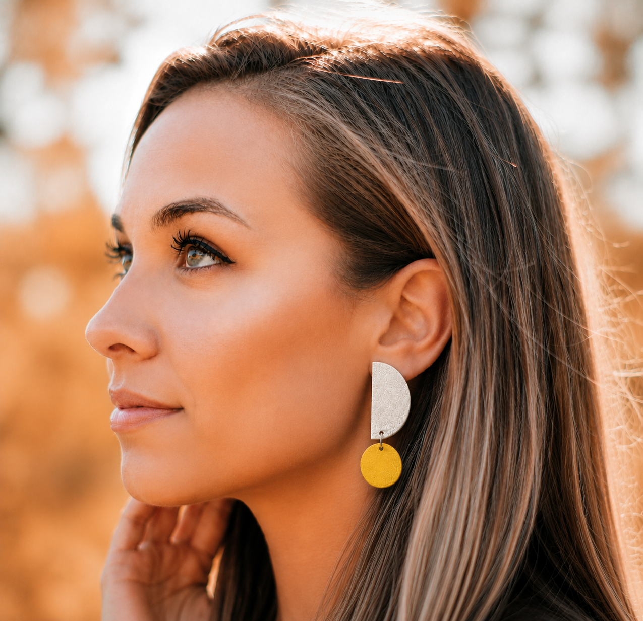 boucles d'oreilles asymétriques