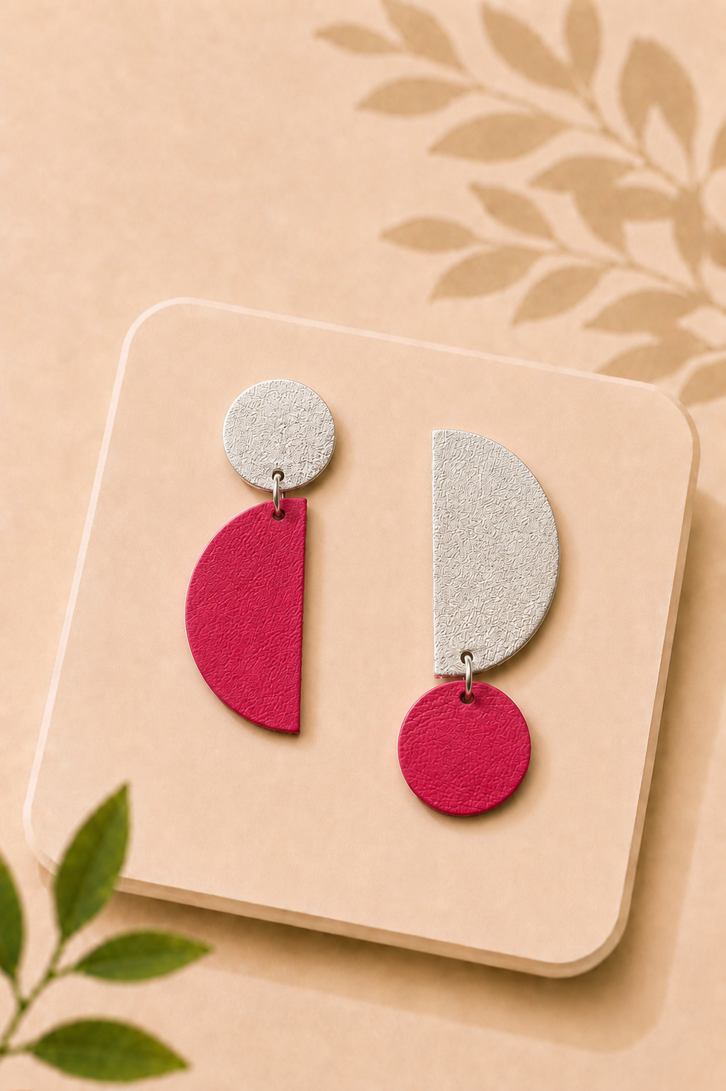 boucles d'oreilles asymétriques