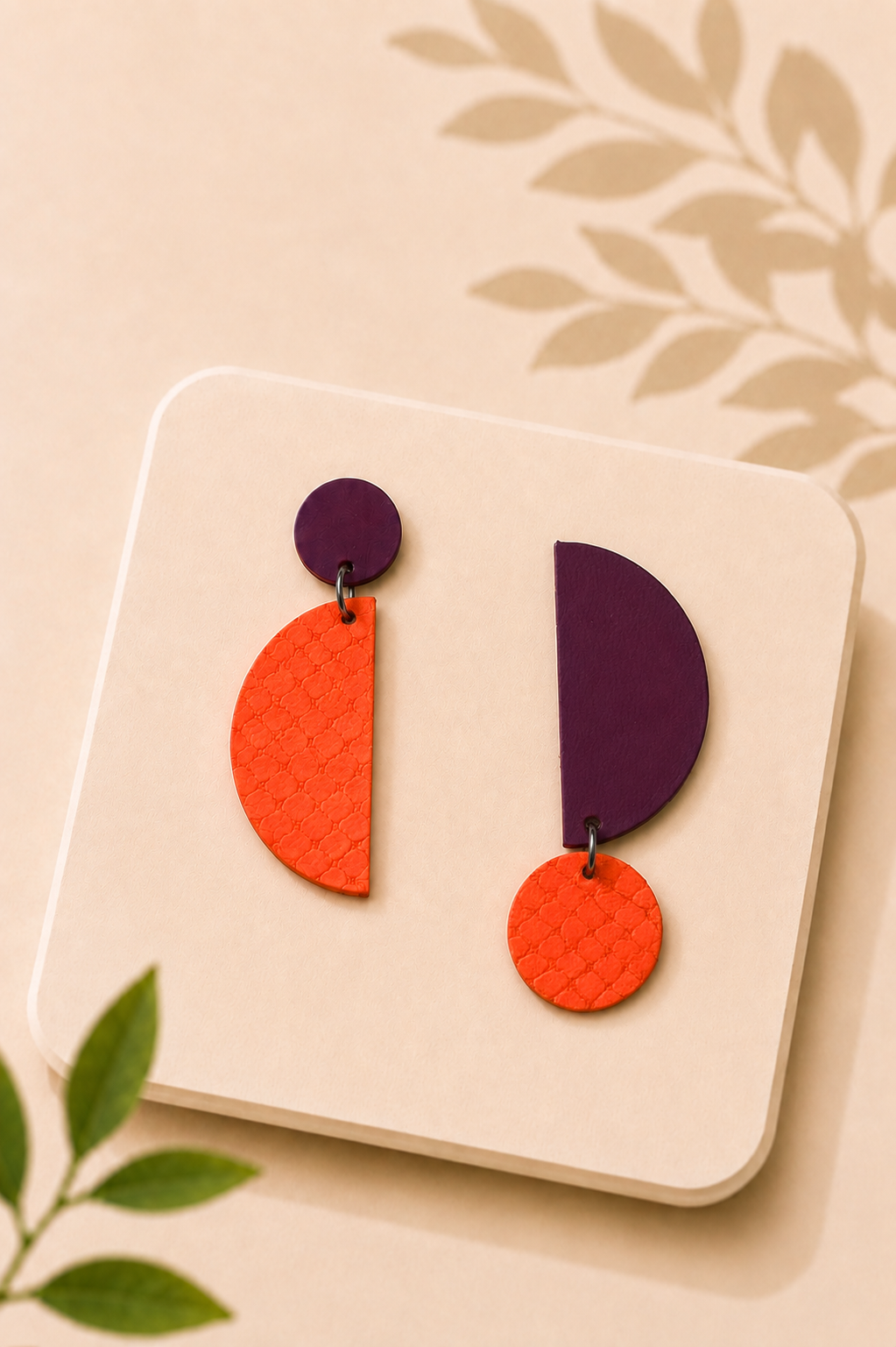boucles d'oreilles asymétriques